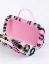 Astuccio per occhiali - Motivo animalier - nero