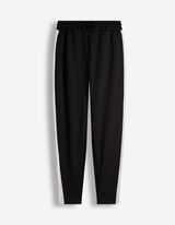 Jogger pants - Contrasterende inzetten - zwart