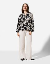 Pantalon - Aspect lin - blanc