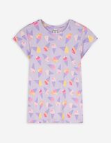 T-Shirt - Allover-Print - lila