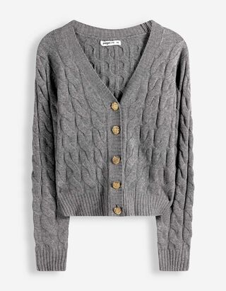 Cardigan - Strick - dunkelgrau