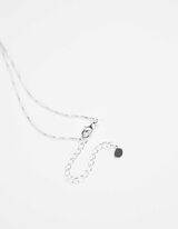 Naszyjnik - ozdobne kamyki - srebrny