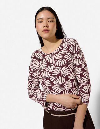 Shirt - Knotendetail - dunkelrot