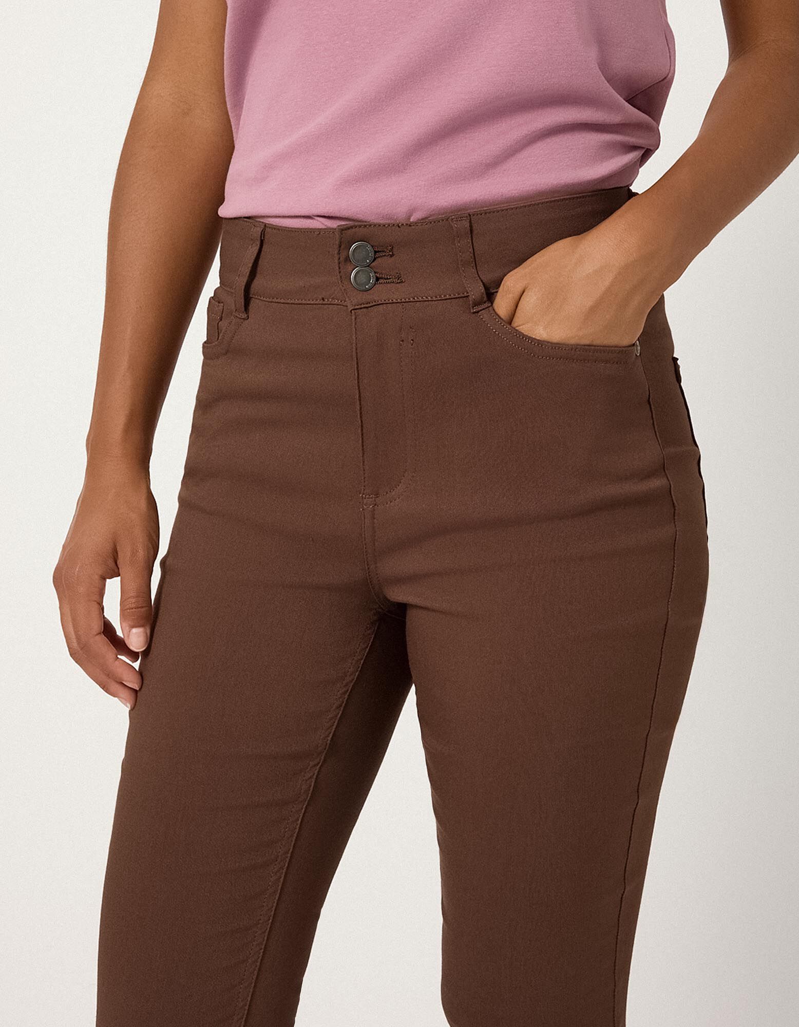 Hose - Skinny Fit - Braun