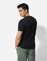 Majica kratkih rukava - Izrez majice kratkih rukava - crna