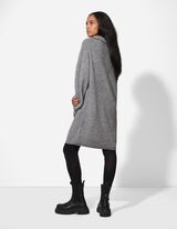 Kleid - Rollkragen - grau