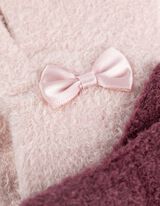 Handschuhe - Schleifenapplikation - rosa