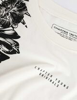 Tricou - Imprimeu floral - Alb