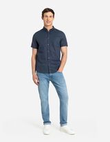 Camicia - Misto lino - blu scuro