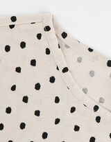 Tricou - Mâneci cu manșete fixe - Alb