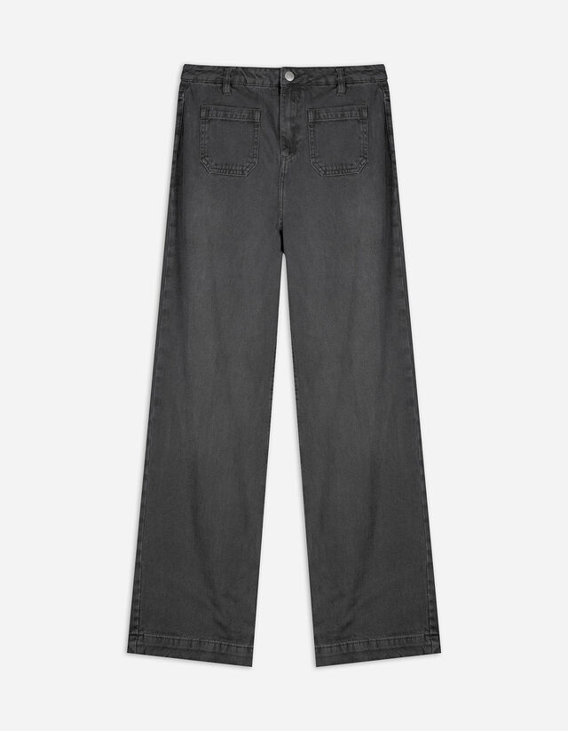 Jeans - Weites Bein - schwarz