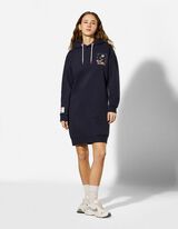 Kleid - R&uuml;ckenprint - dunkelblau