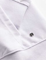 Sweatjacke - Kapuze mit Tunnelzug - wei&szlig;