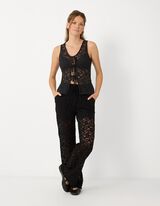 Top sans manches - Teneur en stretch - noir