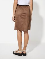 Szoknya - Egysz&iacute;nű - barna