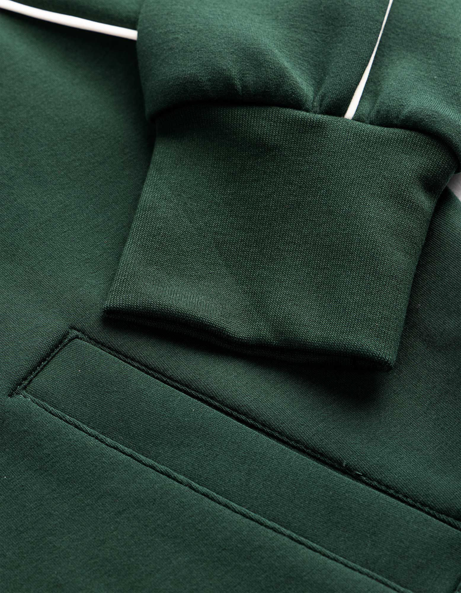 Sweatjacke - Loose Fit - Dunkelgr&uuml;n