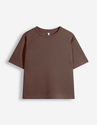 T-Shirt - Modal-Anteil - Braun