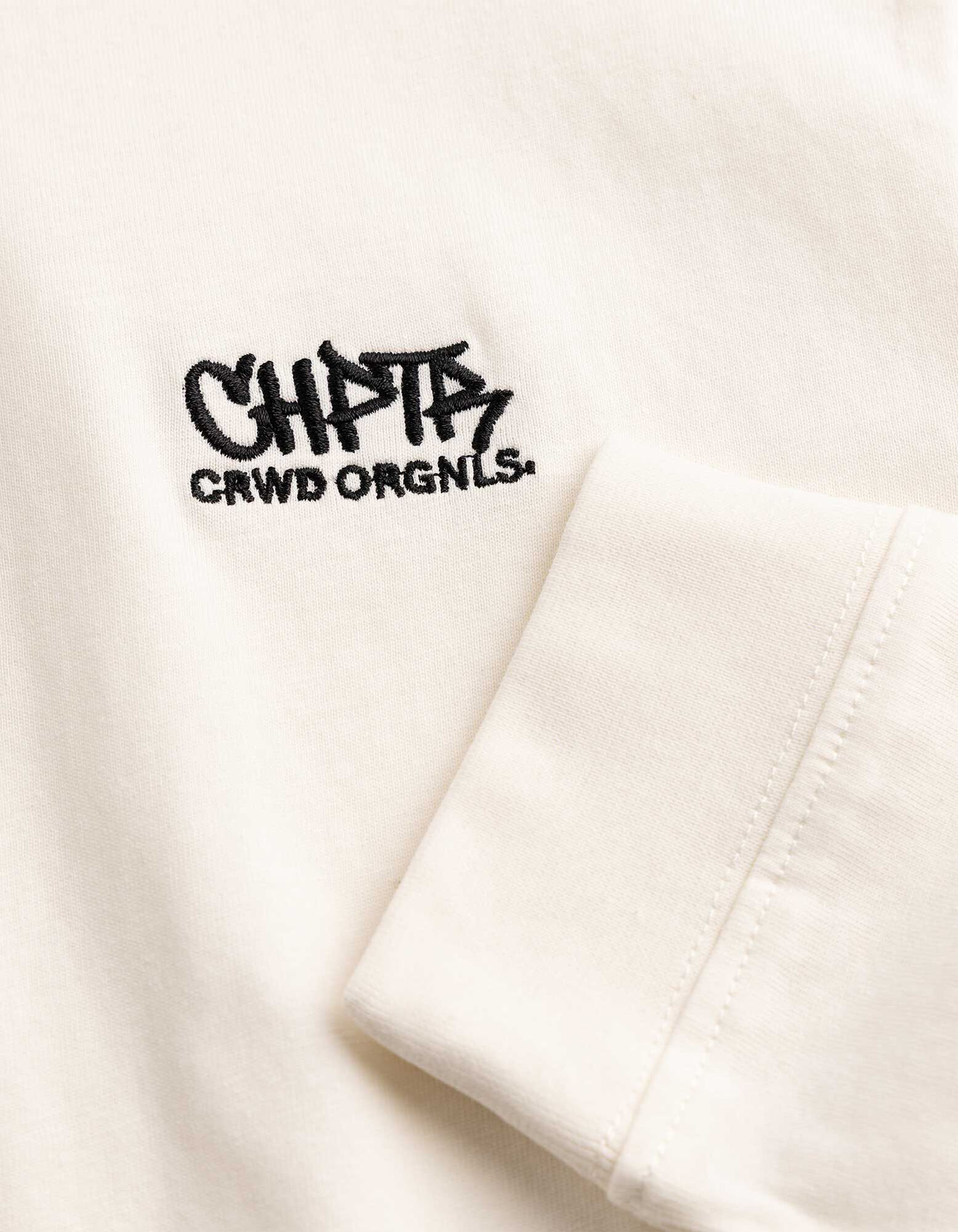 T-shirt &agrave; manches longues - Coupe oversize - Blanc cass&eacute;