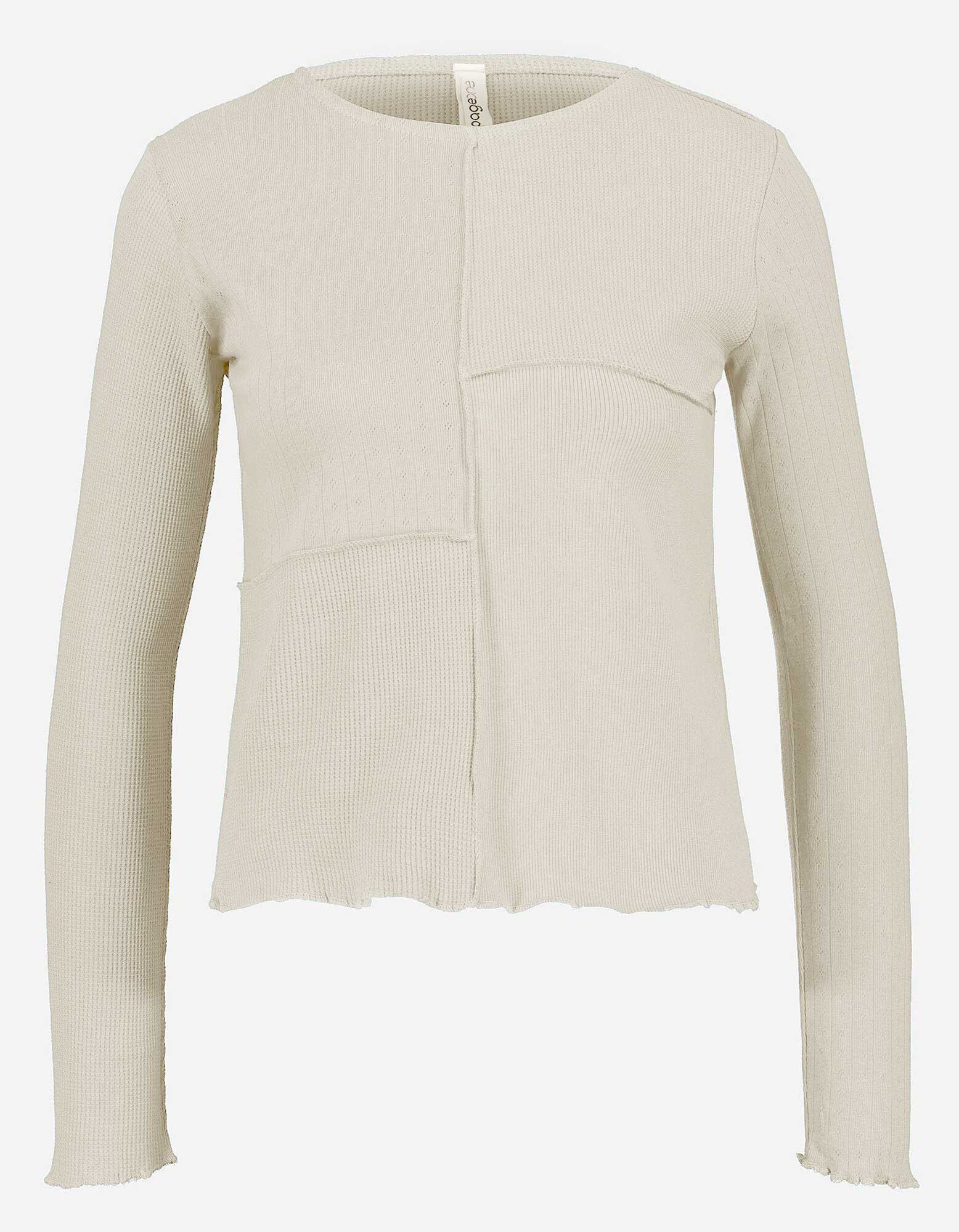 Longsleeve - Geschulpte zoom - wit