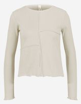Longsleeve - Geschulpte zoom - wit