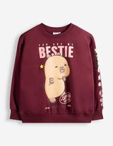 Sweatshirt - Capyfun - Donkerrood
