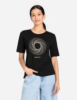 T-shirt - Druk z przodu - czarny