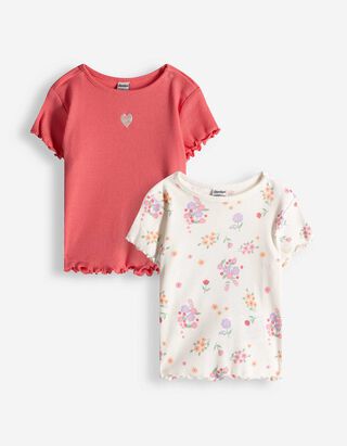 T-shirt - set van 2 - wit