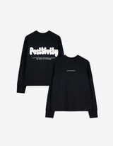 Sweatshirt - Rückenprint - schwarz