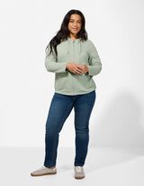 Sweatjacke - Baumwoll-Mix - grau