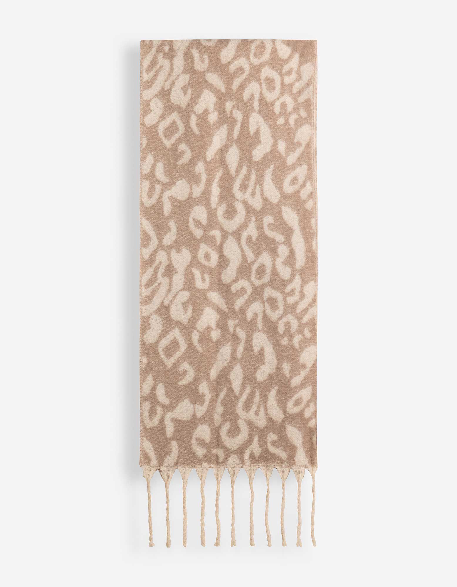 Schal - Leopardenmuster - Beige