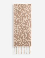 Schal - Leopardenmuster - Beige