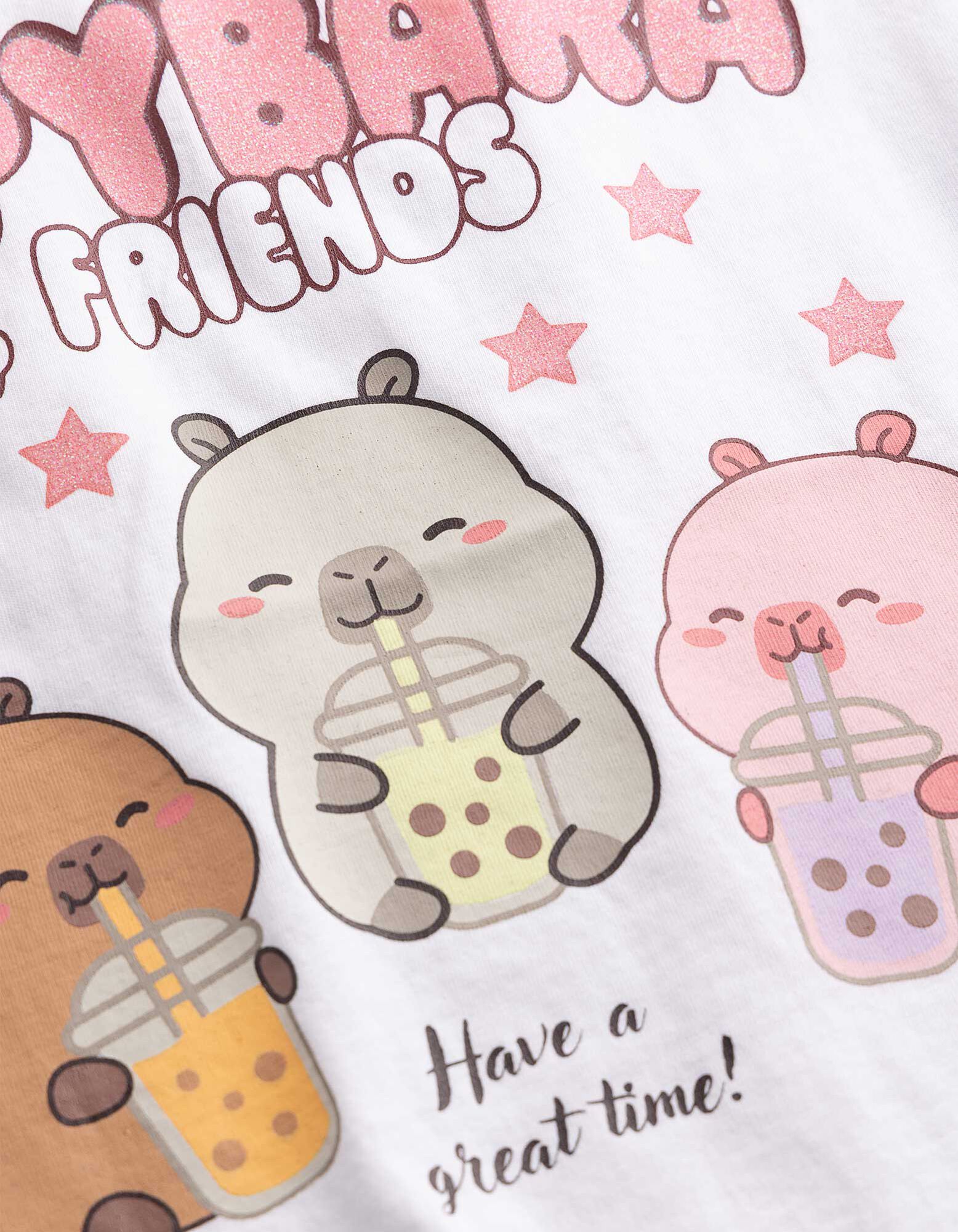 T-Shirt - Capyfun - Wei&szlig;