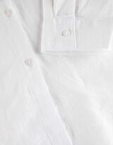 Overhemdblouse - Linnenmix - wit