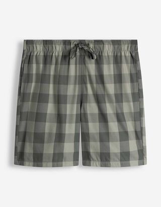 Pyjamashorts - Karomuster - hellgr&uuml;n