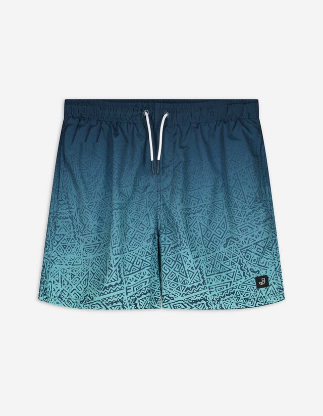 Badehose - Allover-Print - türkis