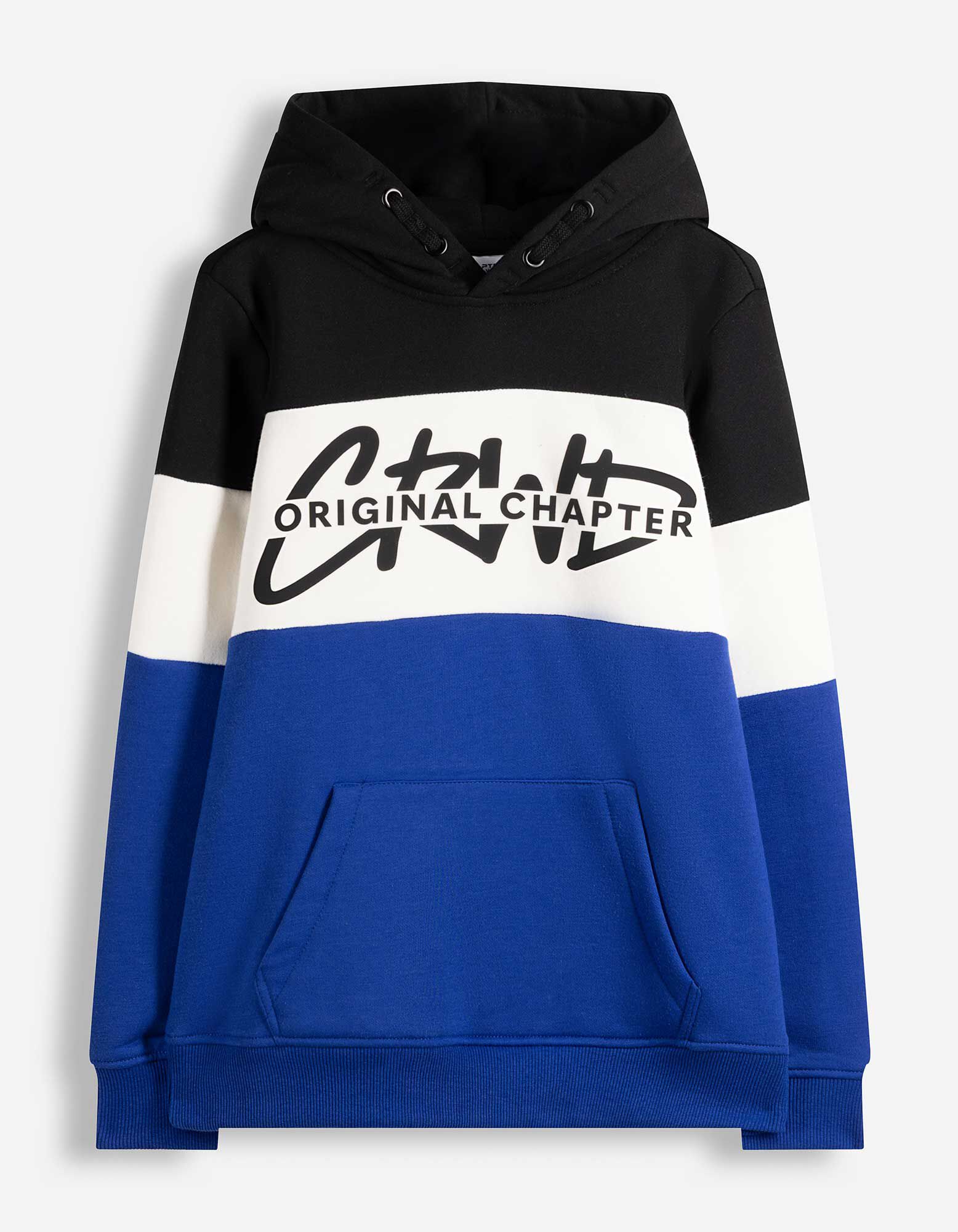 Hoodie - Color-Blocking - blau