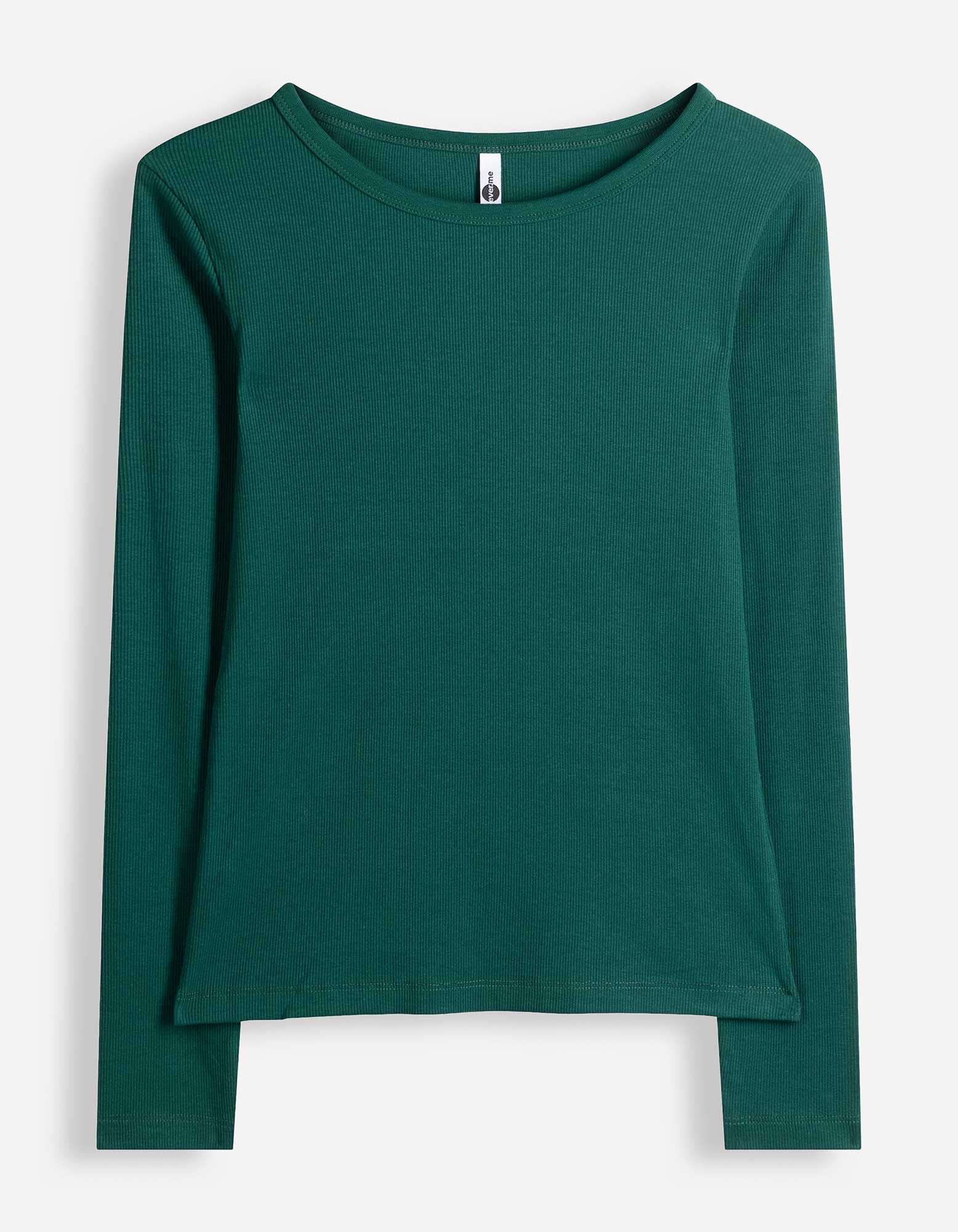 Longsleeve - Katoen - Donkergroen
