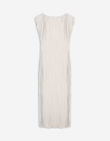 Kleid - Plisseefalten - weiß