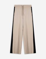 Hose - Kontraststreifen - beige