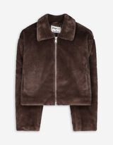 Jacke - Kunstfell - braun