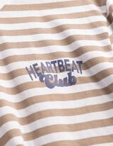 Maglia a manica lunga - Righe - marrone chiaro