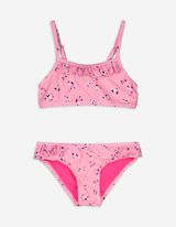 Set aus Bikinitop und Bikinislip - Allover-Print - pink