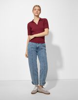 Polo-majica - tamno-crvena