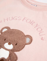 Meleg&iacute;tőfelső - H&iacute;mz&eacute;sekkel - rozsaszin