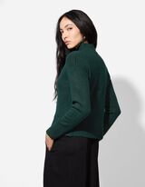 Pulover - lažni vrat - zelena