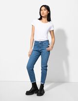 Jeans hlače - Girlfriend Fit - modra