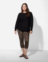 3/4-Hose - Leopardenmuster - beige