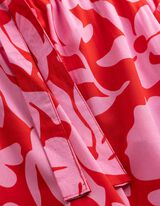 Palazzohose - Allover-Muster - Rot