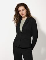 Blézer - V-kivágás - fekete