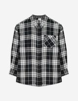Overhemdblouse - Ruitmotief - zwart